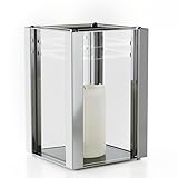 FULATEC Windlicht aus Edelstahl & Aluminium mit austauschbaren...