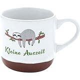 GRUSS & CO Espressotasse mit Motiv 'Auszeit' | Tasse aus Steinzeug, 10 cl, mit...