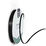 Vaessen Creative Satinband 3mmx10m Schwarz, Schleifenband, Dekoband, Bänder zum...