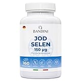 Bandini® Jod & Selen | Hochdosiert mit 150µg Kaliumiodid + 100µg Selen je...