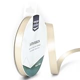 Vaessen Creative Satinband, Elfenbein, 9 mm x 10 m Doppelsatinband,...