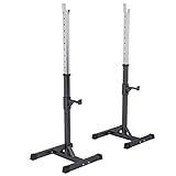 GORILLA SPORTS® Langhantelablage - Höhenverstellbar, 52 x 53 x 105-172 cm, bis...