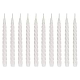 Ebersbacher Kerzenfabrik GmbH Renaissancekerzen Spitzkerzen gedreht weiß, 10...