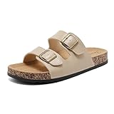 zaxunai Pantoletten Damen Herren, Sandalen Schlappen Sommer Mit Kork, Rutschfest...