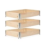 gardivo Hochbeet 120 x 80 x 20 cm - 3-teilig Palettenrahmen aus Holz,...