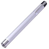 RC Diagnostikleuchte, Pupillenleuchte Aluminium Silber mit Clip-Moment-Schaltung und Glühbirne E10, Made in Germany