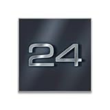 Metzler Individuelle Hausnummer matt in Anthrazit neu - 3D Design - Edelstahl...