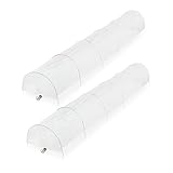 Relaxdays Folientunnel, 2er Set, 3,7 m Länge, PVC Gewächshausfolie, Frühbeet,...
