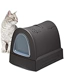 Katzentoilette Haubentoilette mit Schublade Tragegriff Staufach Kohlefilter...