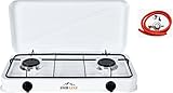 SMH LINE® Gaskocher Campingkocher 2 flammig inkl. Schlauch und Regler 50 mbar...