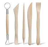 UESDU Töpferzubehörs Set Modellierwerkzeug Skulptur Ton Schnitzwerkzeug 5...