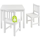 Bomi Kindersitzgruppe Holz Amy | Kindertisch mit 2 Stühlen | Tisch & Stühle...