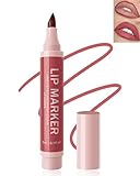 Lip Stain Marker Pen Set-Hydrating Matt Lippen Liner Pen,Long Lasting Waterproof...