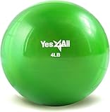 Yes4All J1RU Toning Ball Weich gewichtet, 1.8 kg Grün einzeln Krafttraining...