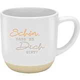 GRUSS & CO Tasse mit Garvur 'Schön,dass es dich gibt' | Steinzeug, 40 cl,...