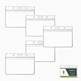 5 Pcs Kartenhüllen Transparent, ID Ausweishalter, Kartenhülle Namensschilder,...