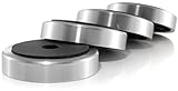 Hifi Lab Aluminium Füße 50x11,5 Geräte-Füße Alu Audio Absorber Silber Feet...