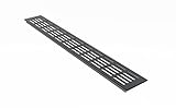 MS Beschläge Stegblech 80mm breit Aluminium Lüftungsgitter Anthrazit RAL7016...