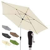 Doppler Sonnenschirm für den Garten SL-AZ Auto Tilt 330 cm Natur I Gartenschirm...