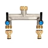 OPERMAXER 2-Wege Wasserhahn Wasserverteiler, Verlängerter Griff, 3/4 Zoll...