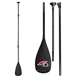 F2 SUP Paddel Carbon - 85% Carbon 3 teilig Schwarz Utraleichter extrem steifer...