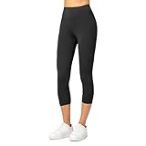 Merry Style Damen Leggings 3/4 Capri Leggings aus Viskose MS10-144 (Schwarz, XL)