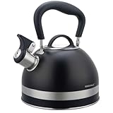 Kinghoff Wasserkessel 1.8L aus Edelstahl, Pfeifkessel Induktion, klein...
