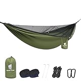 GEERTOP Hängematte Outdoor mit Moskitonetz, 300kg Traglast Camping Hängematte...
