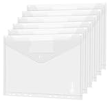 Dokumententasche A4 10 pack- Transparent Druckknopf A4 Dokumentenmappe...
