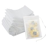 100 Stück Teebeutel, 9x7cm Leere Filterbeutel Tee Teefilter für losen tee mit...