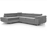 COMFORTINO FURNITURE Ecksofa mit Schlaffunktion PASTI L-Form, Sofa Couch mit...
