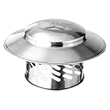 Regenhaube aus Edelstahl, Kaminhaube, 80mm Schornsteinabdeckung Runder Regenhut,...