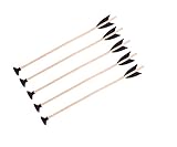 5 Stück Holzpfeil mit Saugnapf 50 cm für Pfeil und Bogen