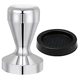 Vicloon Kaffee Tamper, 51mm Tamper, Silikonmatte 58mm, 304 Edelstahl Espresso...