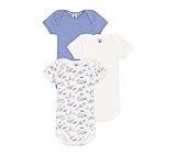 Petit Bateau Unisex Baby A0CXE Wir Kurzarm-Bodys, Variante 1, 3 Jahre (3er Pack)