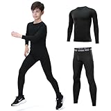 Leeboom Thermounterwäsche Kinder Fußball Thermohose Funktionswäsche Kinder...