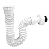 Fousenuk Plastic drainage pipe for washbasin, Geruchsverschluss Ablaufschlauch...