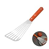 wilcractk Pfannenwender Edelstahl Spatula mit Schlitzdesign – Flacher Spatel...