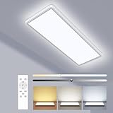 zemty LED Panel Deckenleuchte 58x20 cm, 32W 3500LM Deckenlampe Flach mit...