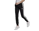 adidas Womens 3-Streifen French Terry C Pants, Black/White, L