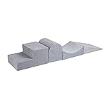 MEOWBABY 4-Elemente-Weichschaumstoff-Bausteine-Set - Spielplatz 195 x 45 cm für...