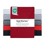 Komfortec Mikrofaser Spannbettlaken 90x200 cm – Weiches Spannbetttuch mit...