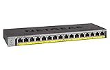 NETGEAR GS116LP PoE Switch 16 Port Gigabit Ethernet LAN Switch mit 16x PoE+ 76W...
