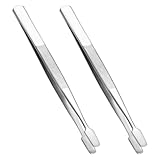 Stempel Pinzette, 2 Stück Briefmarken Pinzette aus rostfreiem Stahl Tweezers...