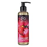 Sinnliches Massageöl Erdbeere 200ml - Körper Massage Öl mit Mandelöl und...