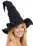 Hatstar Hexenhut, Flexibler Witch Hat aus weichem Polyester für Damen & Kinder,...