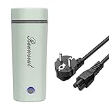 Rauwseul Reise-Elektrisch-Wasserkocher, 450 ml tragbarer Mini-Heizbecher, 3 in 1...