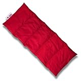 Franzis Nähstube 50x20cm Dinkelkissen Rot in 100% Baumwolle I Körnerkissen...