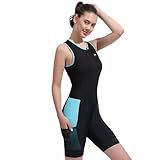 Eco-daily Damen Triathlon Anzug Einteile Gepolstert,äRmelloses Trisuit 3-in-1...