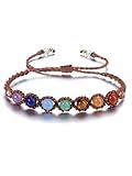 GEHECRST Edelstein 7 Chakra Armband Heilsteine Armband einstellbare Armbänder...